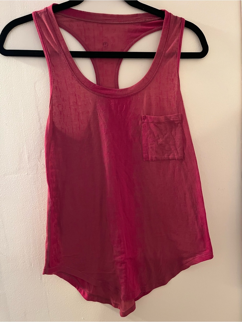 Lululemon Magenta Racerback Pocket Tank Top. S. Athleasure. Performance.